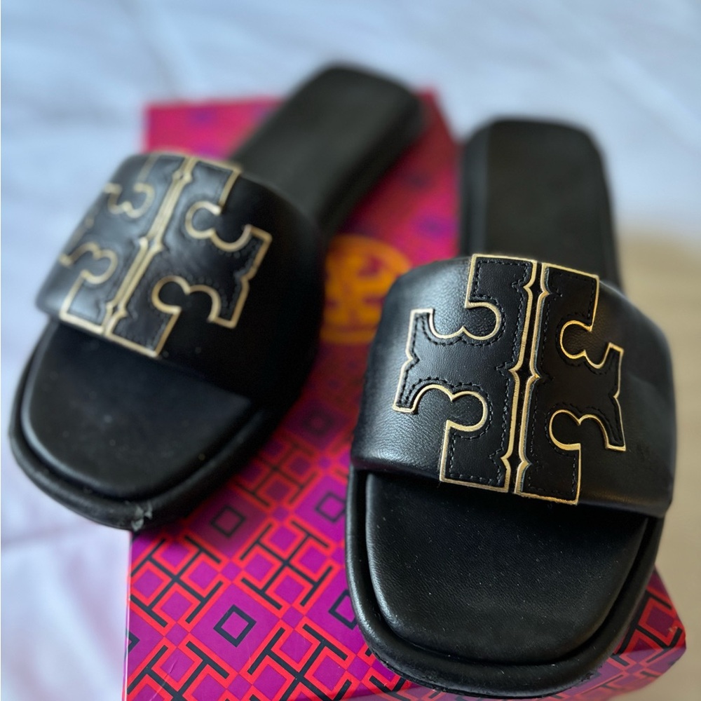 Tory Burch Black Slide Sandals
